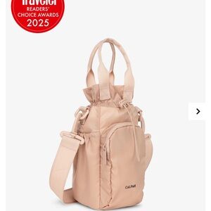 Calpak Water Bottle Holder in Mauve  Beige Travel Organizer